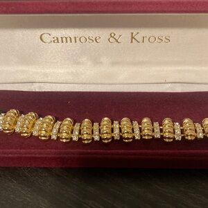 Camrose & Kross Gold Bracelet with Crystal Accents